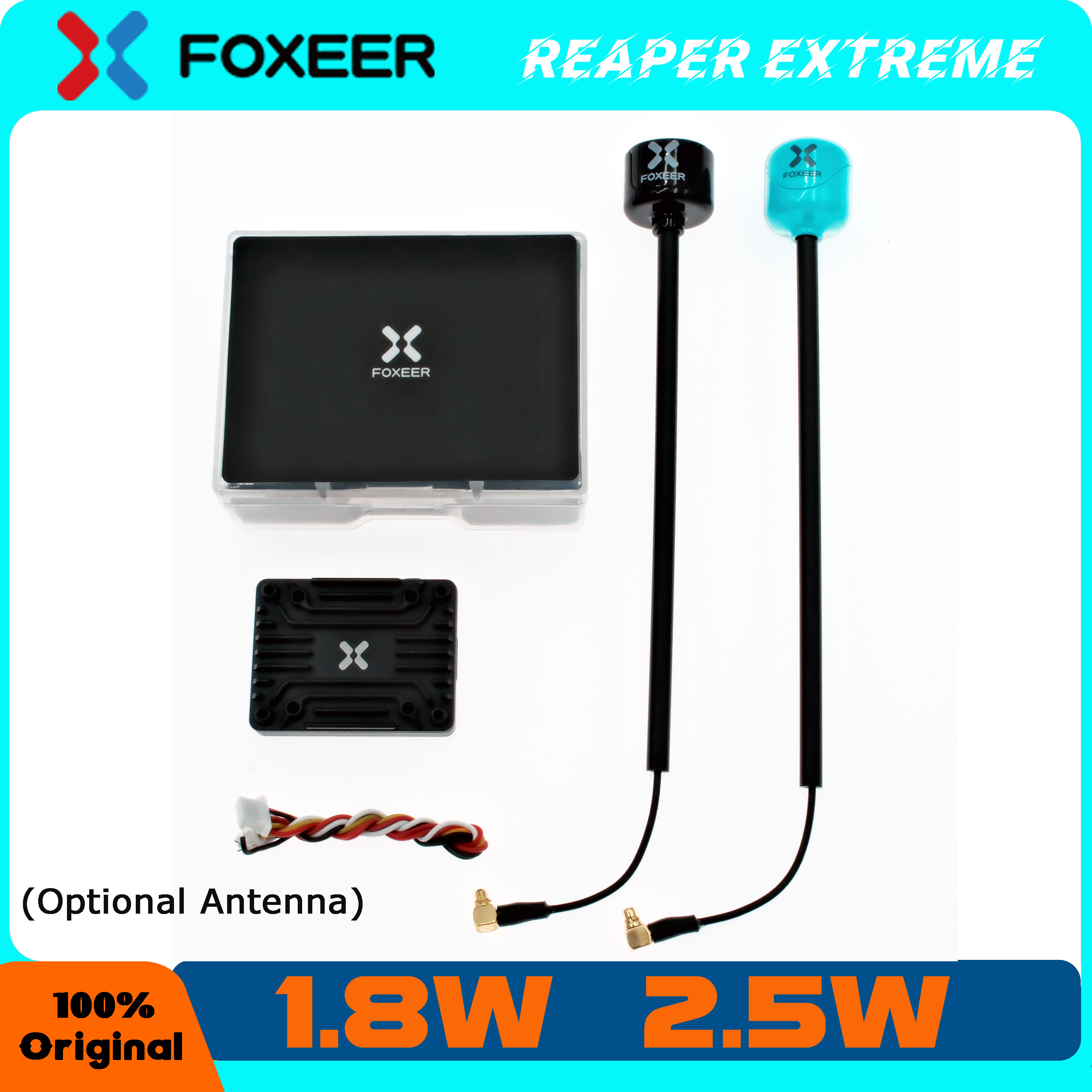 جهاز إرسال Foxeer قابل للتبديل - مراجعة Foxeer Reaper Extreme 2.5W Vtx وسعره